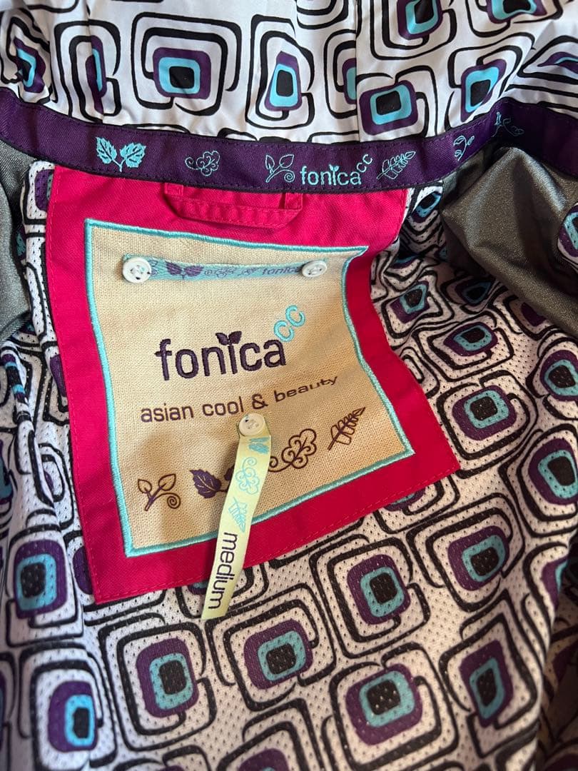 新品未使用 fonica スノボウェア 上下 M ピンク×ブラック