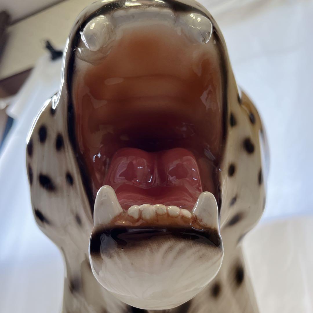 【希少良デザイン】最高級陶器　オブジェ　レオパード　骨董品　美術品　アニマル