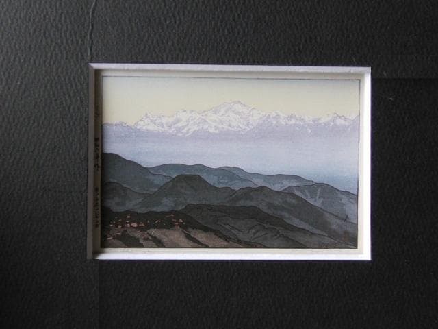 吉田博、カンチェンジャンガ、希少な額装用画集より、新品高級額装付、状態良好