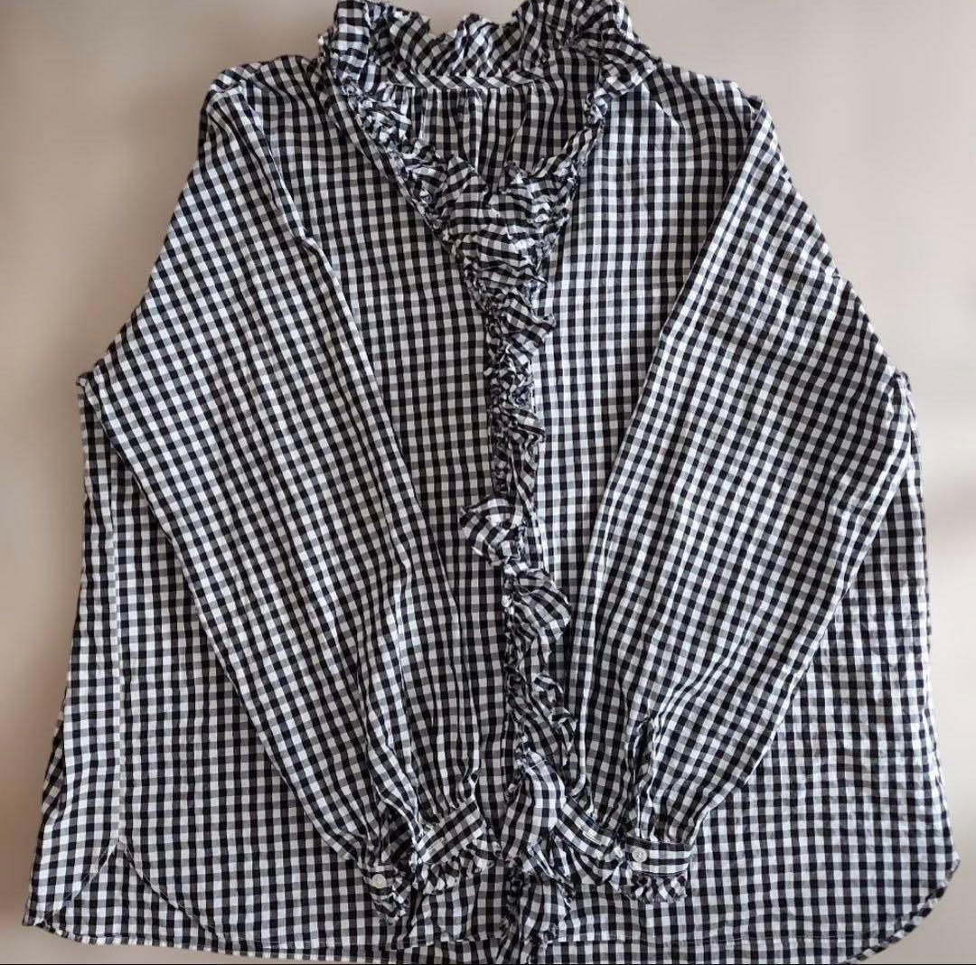 journal standard luxe ギンガム　ブラウス ブラック