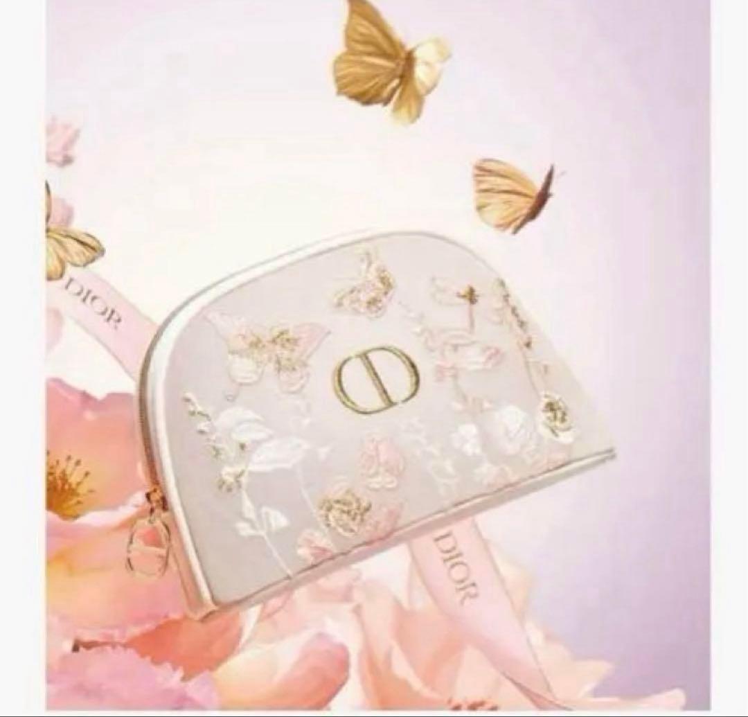 Diorマザーズデイ ディオールオリジナルポーチ　刺繍ポーチ　ノベルティ