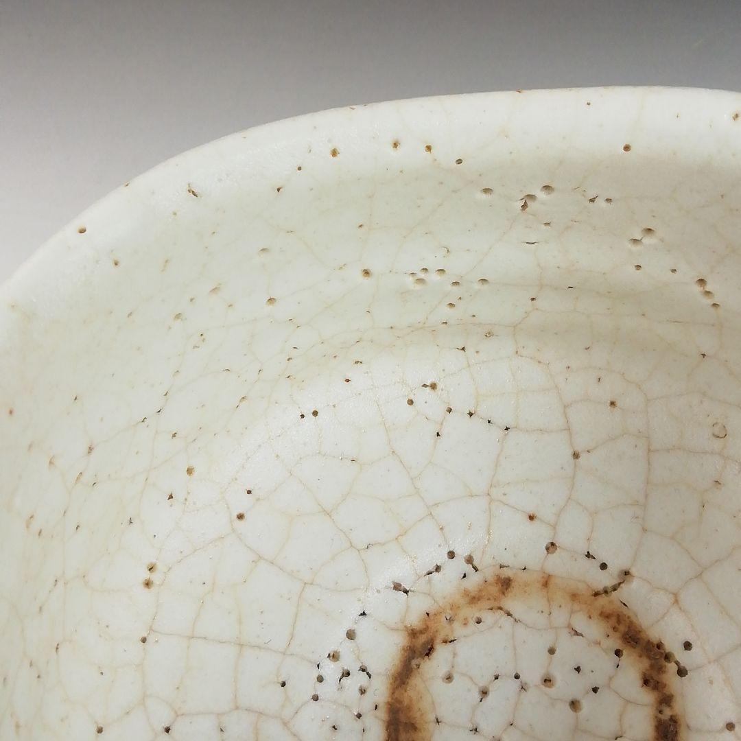 Ｔ８７３　茶碗　『無地志野　茶碗』『水野古麦 作』　共箱　抹茶碗　茶道具