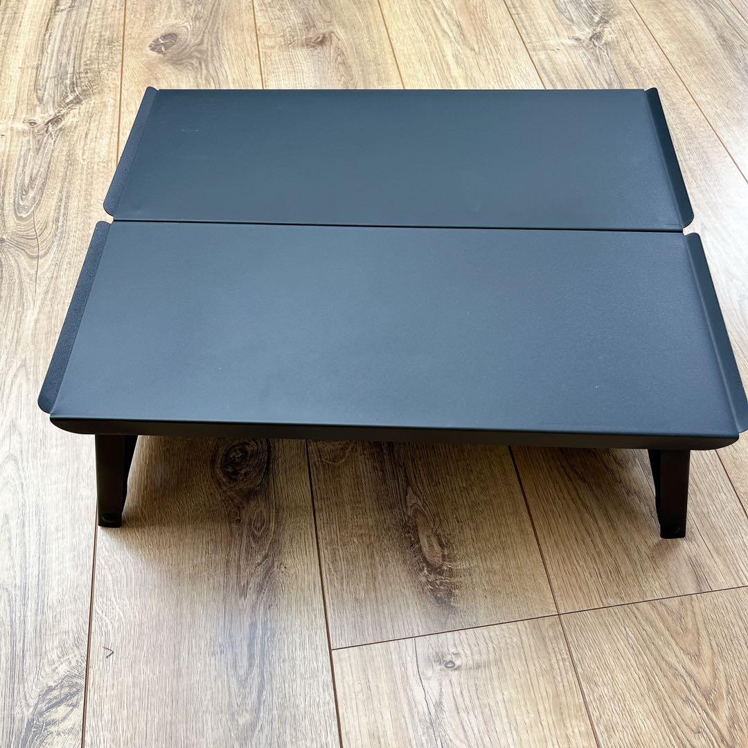 アウトドアテーブル キャンプ ロールテーブル ソロ 折りたたみ式 ブラック 黒