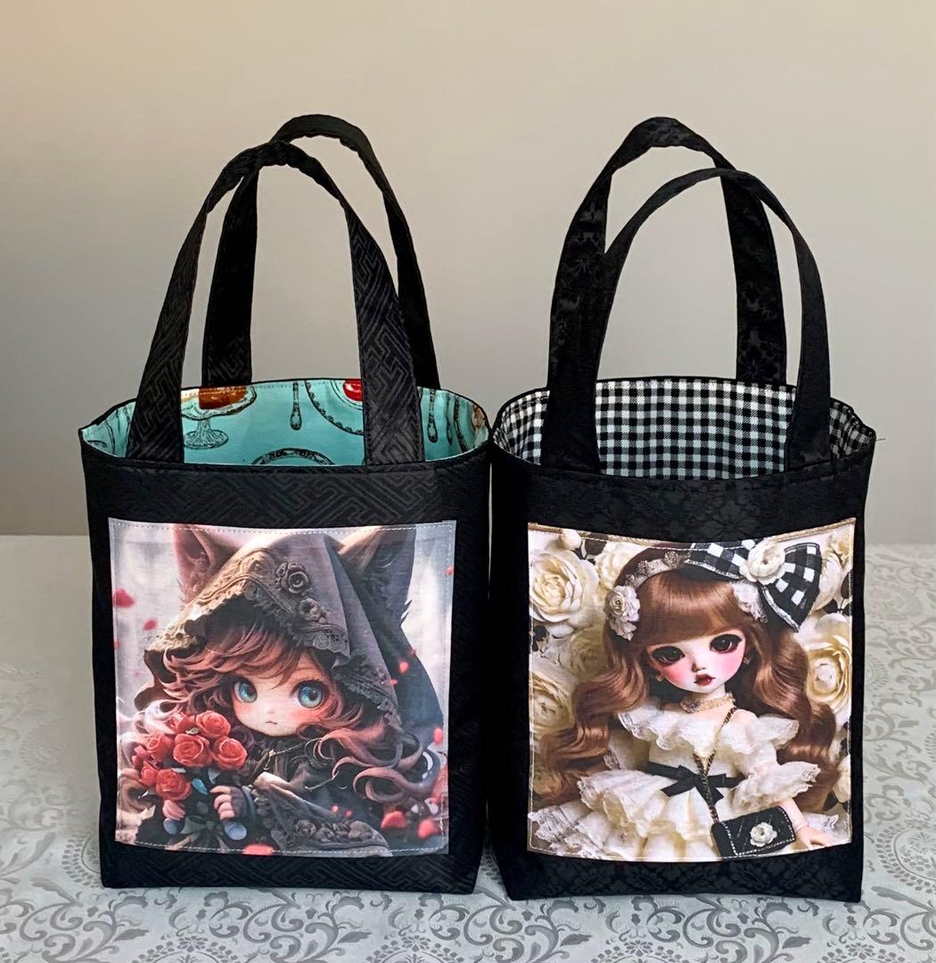 ♥︎むっち♥︎　ドールパネル生地　トートバッグ