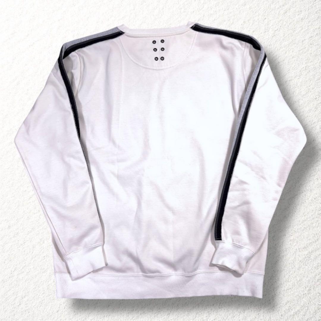 美品【Russeluno】ゴルフ スウェット ビッグロゴ 裏起毛 ホワイト系 4