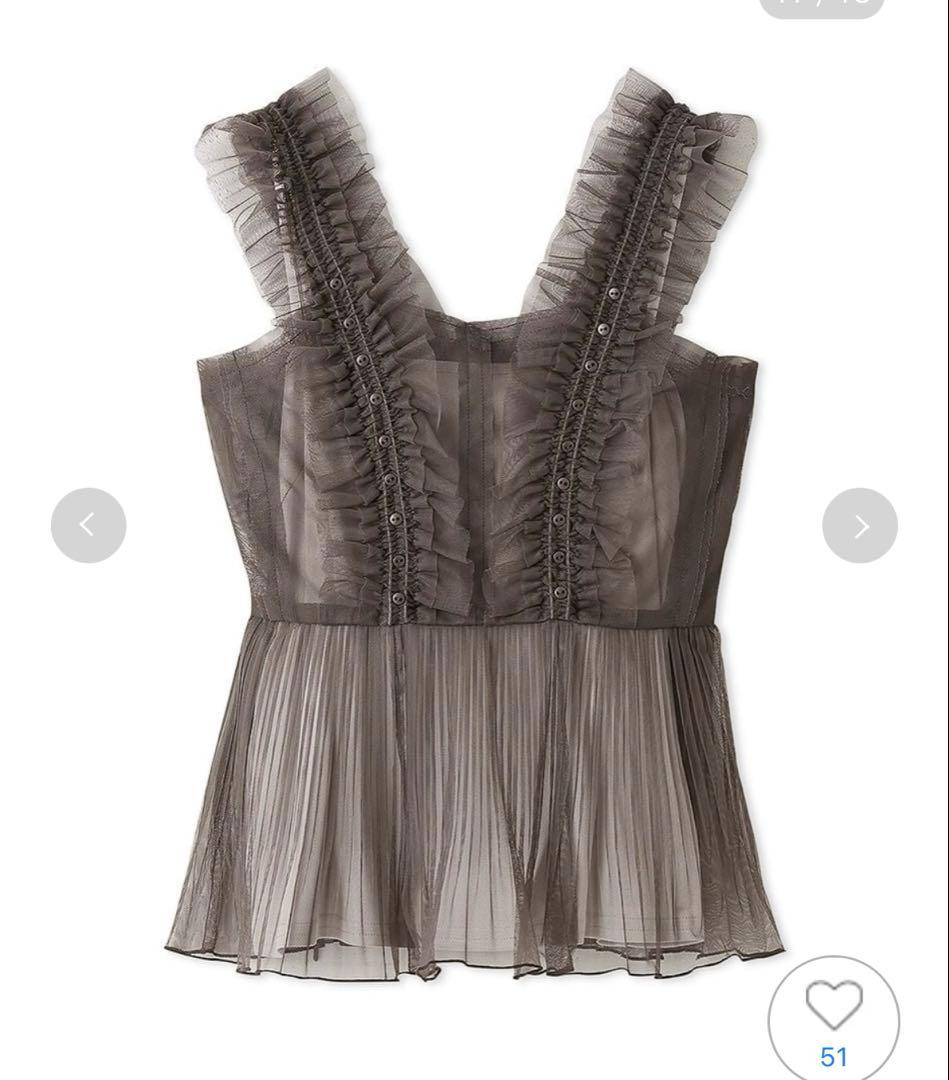 Sustainableチュールキャミブラウス　snidel