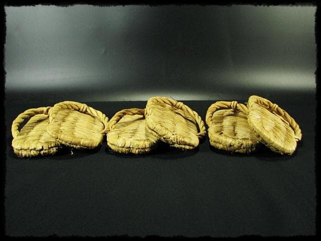 露地草履 ８足 内２足未使用 数寄屋草履 茶道具 露地道具 f318