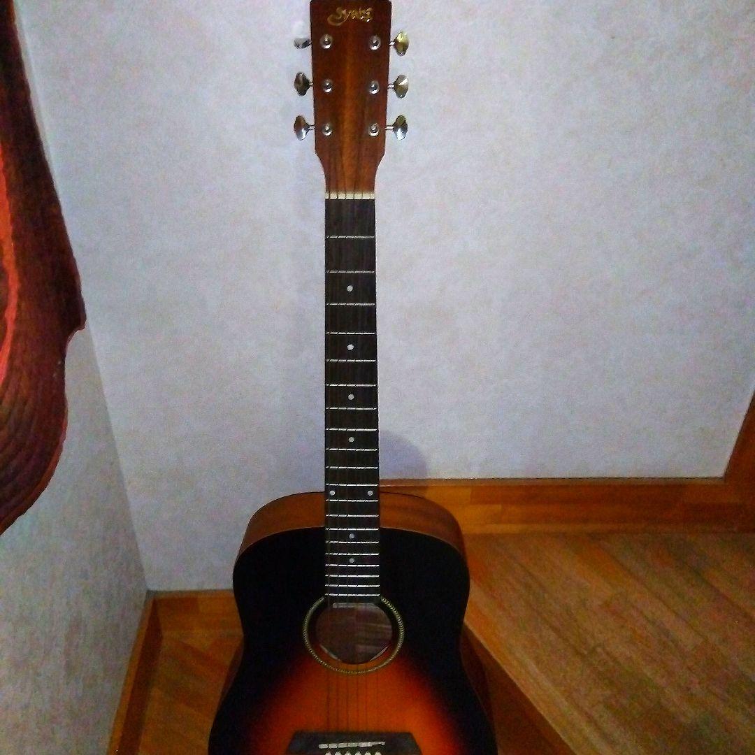 レア木目バリトラS.yairi上位ブランドコンパクトギター全長88cmケース付き