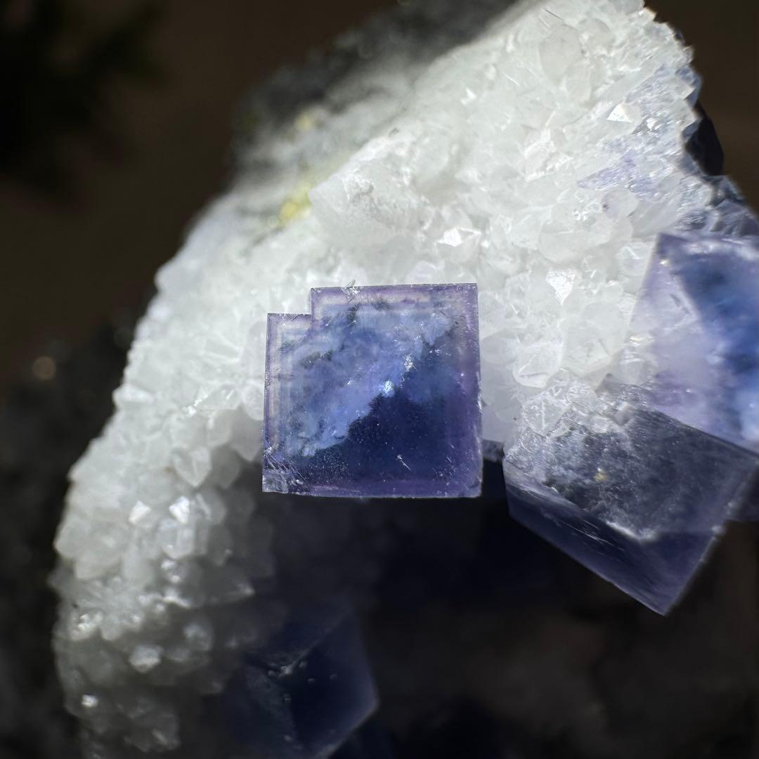 【D293】レア☆ブルー満天星 フローライト ヤオガンシャン 原石 鉱物 標本