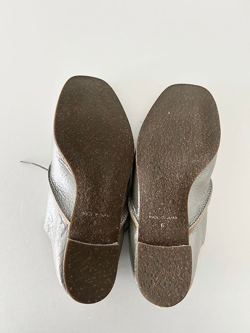 【美品】U.No.5　KILT SHOES　シルバー　サイズ6　USサイズ8