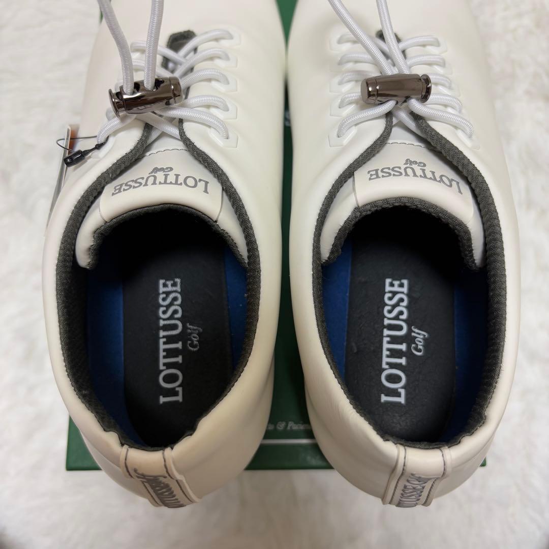 【新品】　LOTTUSSE Golf レザーゴルフシューズ 24.0 ホワイト