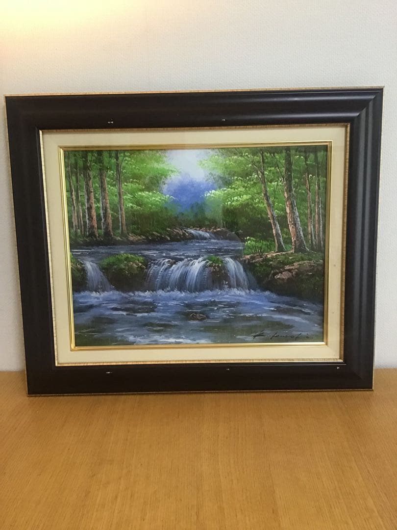 ☆オススメ！心の癒しにいかが？☆手描き油絵 画家黒木 啓 奥入瀬　送料無料！