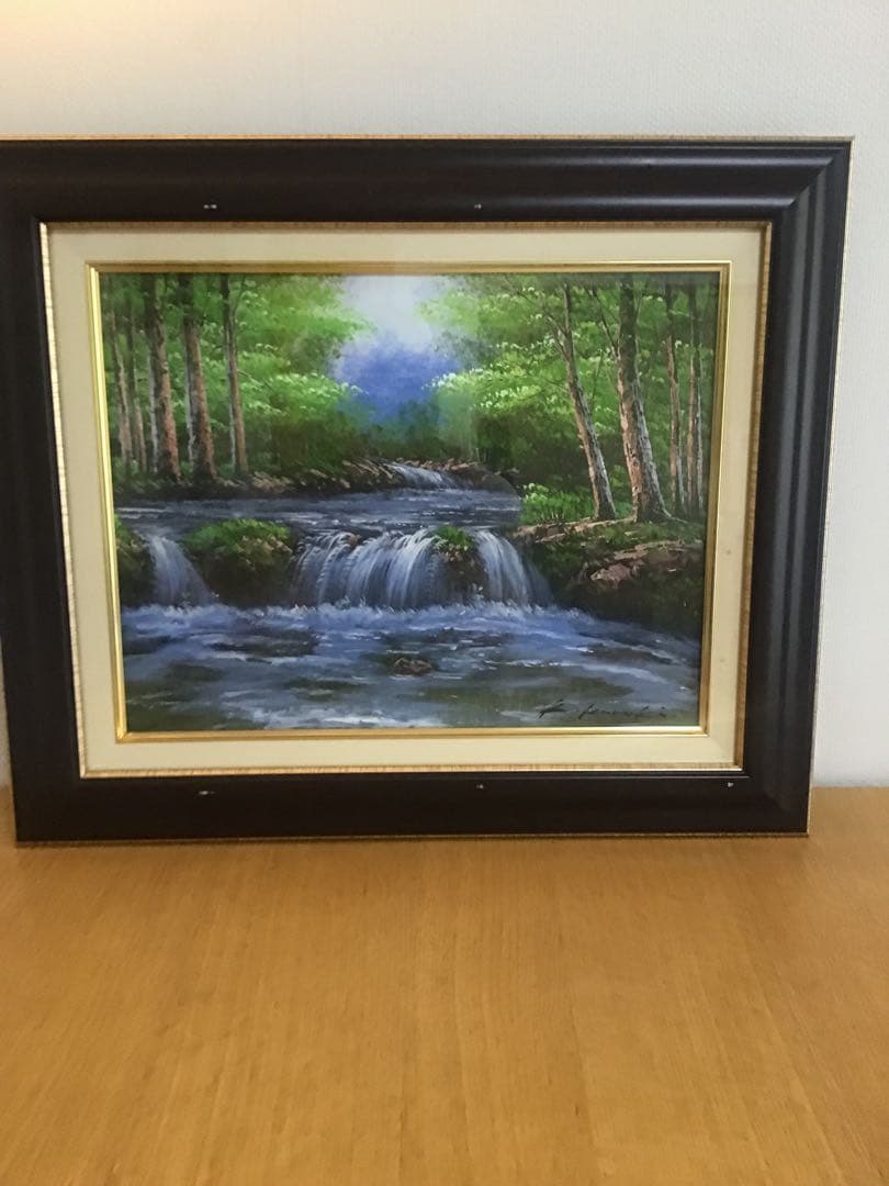 ☆オススメ！心の癒しにいかが？☆手描き油絵 画家黒木 啓 奥入瀬　送料無料！