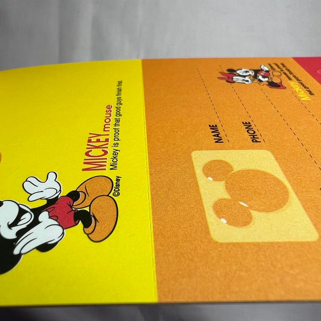希少❤️ネームメモ　ミッキーマウス　メモ帳　平成レトロ　ディズニー