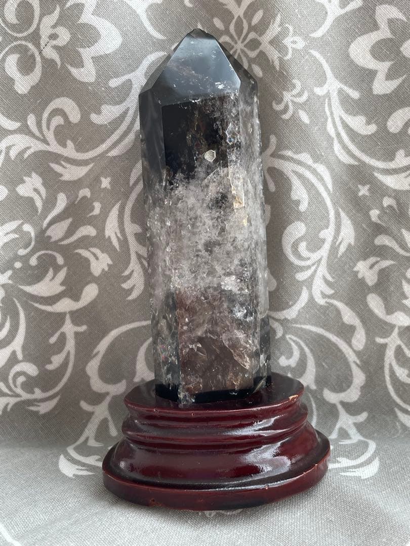 魔除け 邪気祓いに！ 黒水晶 315g 虹 多数 天然石 パワーストーン