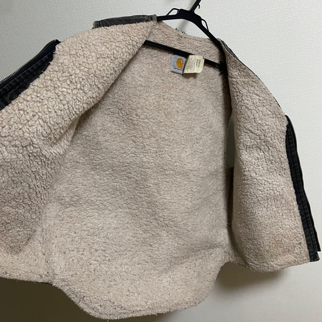 USA製 Ｌサイズ　スミクロ　フェードブラック　ダックベスト　裏ボア　カーハート