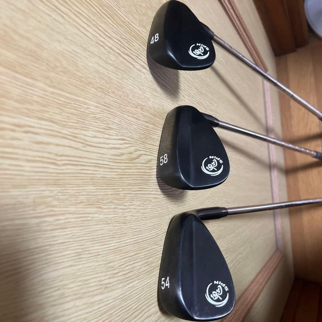 中古ゴルフクラブ　鬼スピンウェッジ　48 58 54セット　ブラックエディション