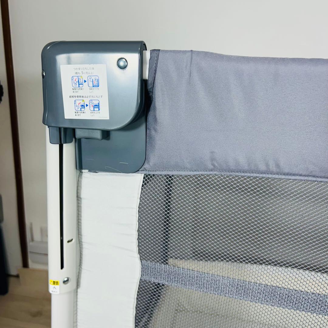 アップリカ ココネルエアー　ベビーベッド グレーベアー