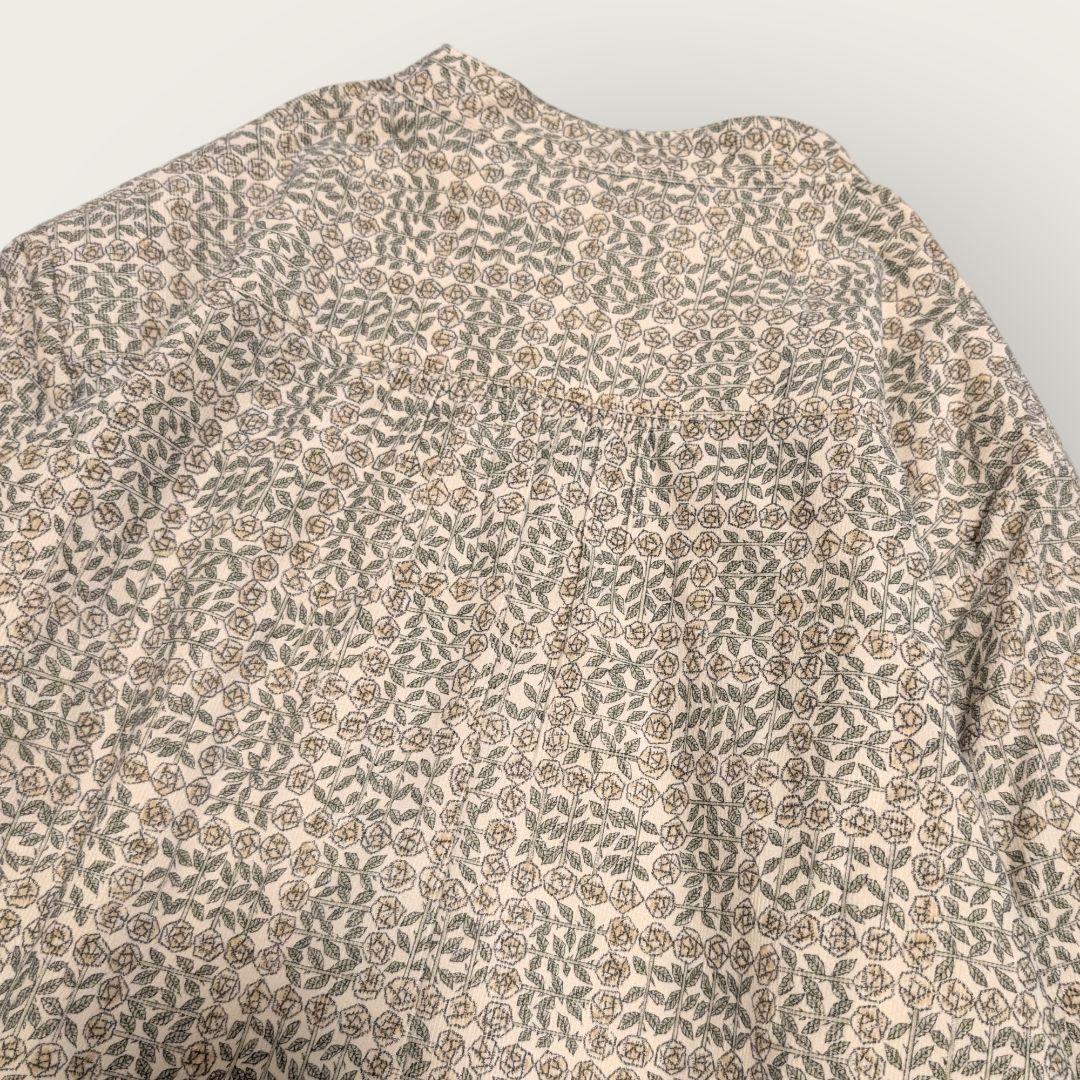 新品　Parkes　パークス　リバティ　バンドカラー　プルオーバー　シャツ　М