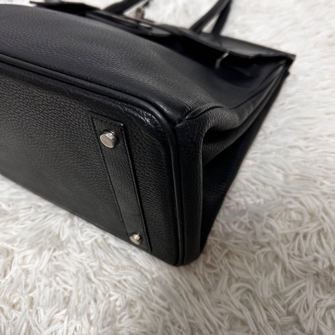 美品　HIGH CLASS ハンドバッグ　トートバッグ　35 シボ革　ブラック