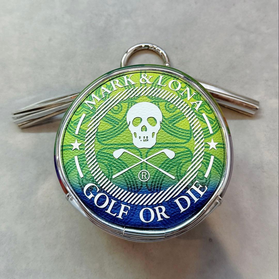 美品 ★ MARK&LONA ボールポーチ ケース マーク&ロナ 緑 バッグ