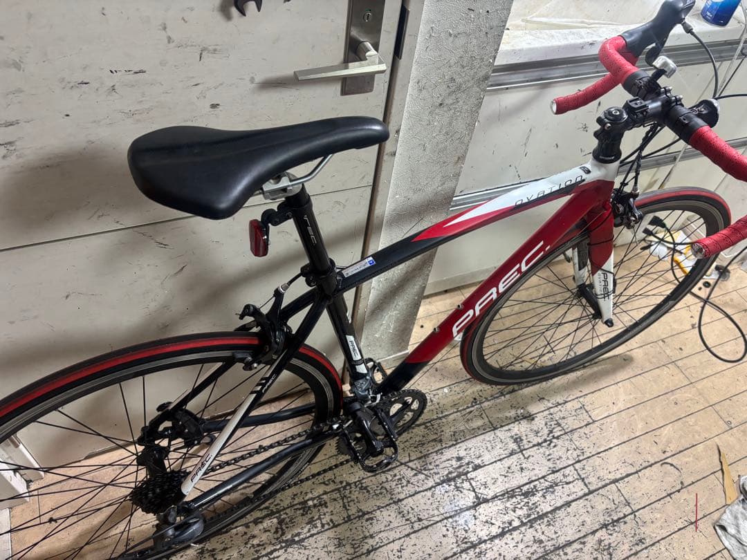 PREC ovation ロードバイク 赤黒 700C