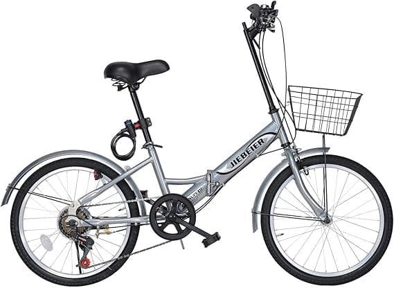 JIEBIER 折りたたみ自転車 シルバー 新品