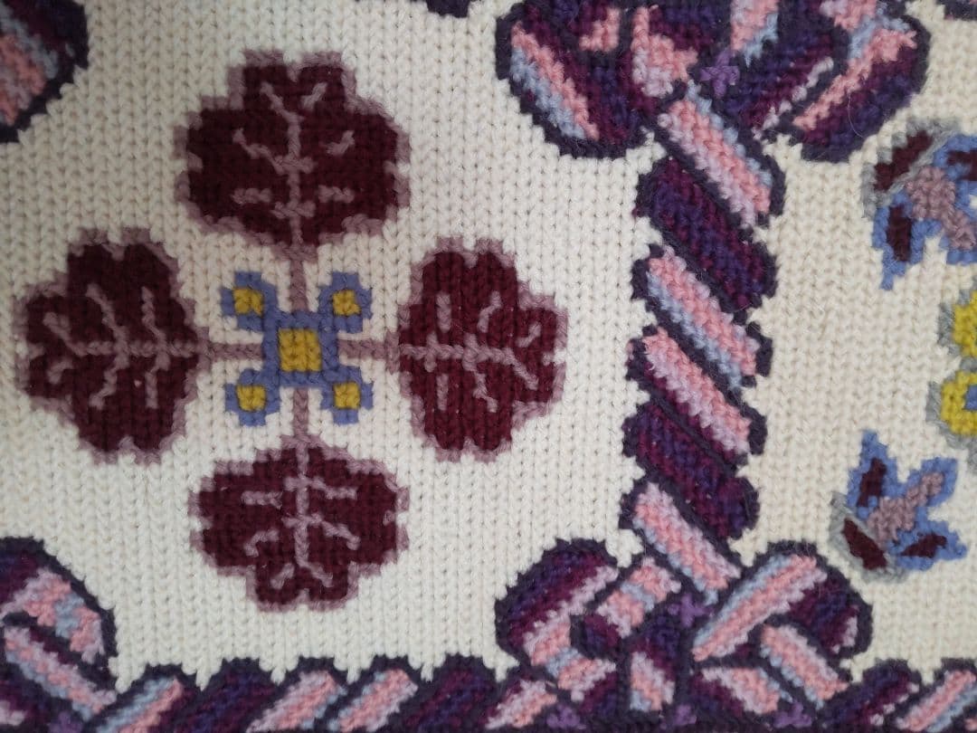 フランスアンティーク 刺繍 壁飾り ハンドステッチ タペストリー ポスター#5