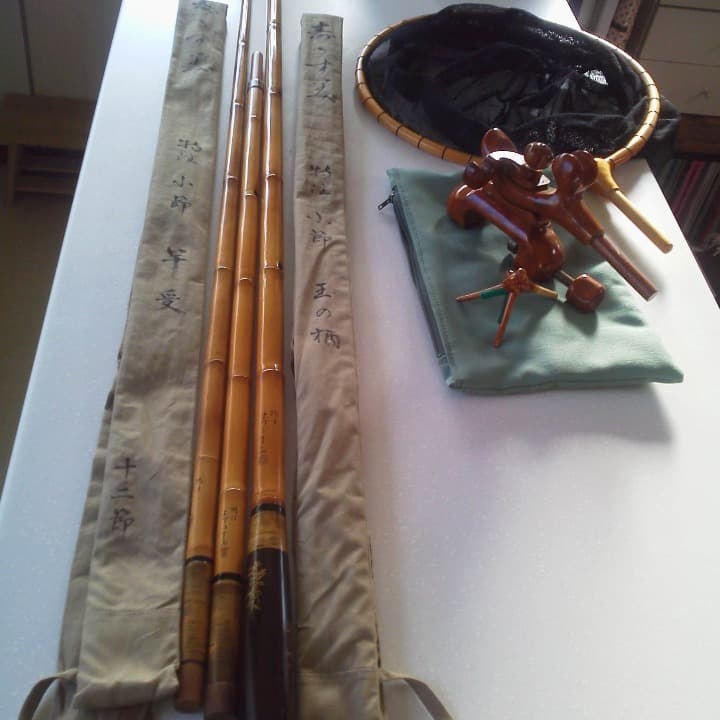 寿るすみ特注小節12節、玉の柄9節、万力天然枠セット