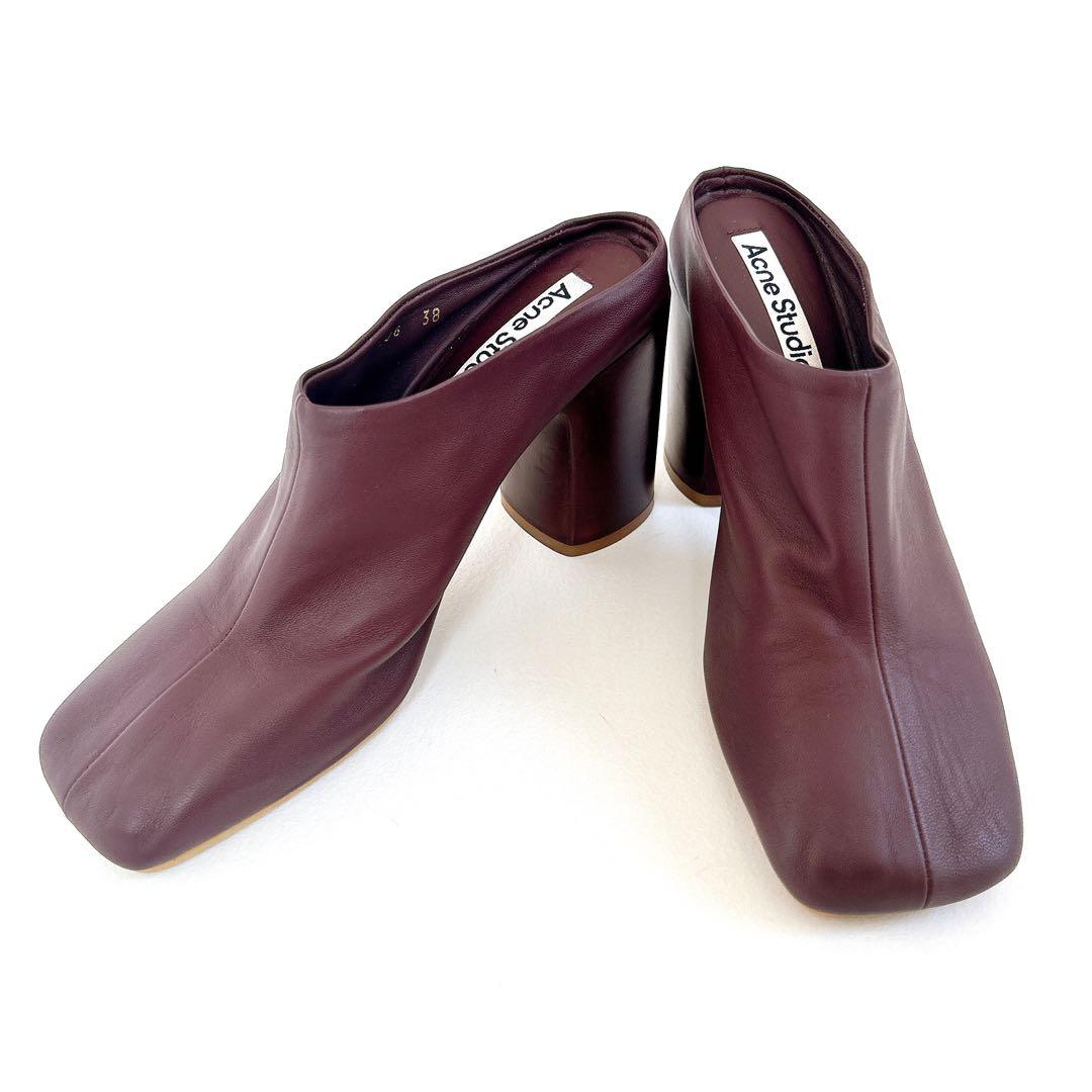 Acne Studios アクネストゥディオズ アクネ レザー ミュール ヒール