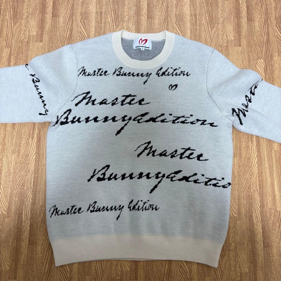 マスターバニーエディション ニット セーター 総柄 白 黒 サイズ5