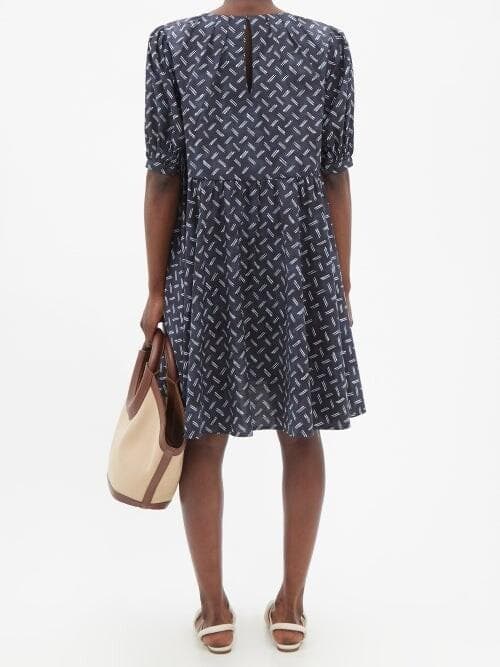 定価7万円 新品 MERLETTE マーレット ネイビー柄物ワンピース