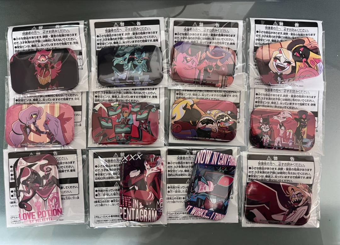 ハズビンホテルへようこそ　スクエア缶バッジ フルコンプ 全１２種セット