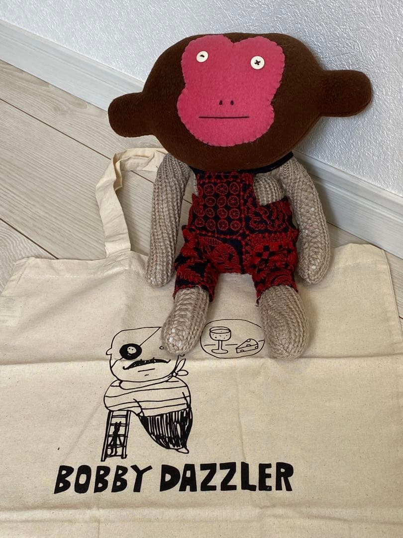 Miyu　ボビーダラス 超美品 お猿さん 手作り一点もの エコバッグ付