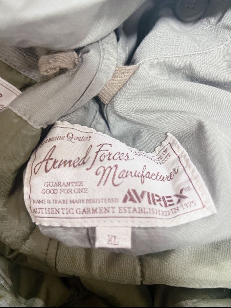 AVIREX モッズコート　 シェルライナー付き 3WAYカーキ XL