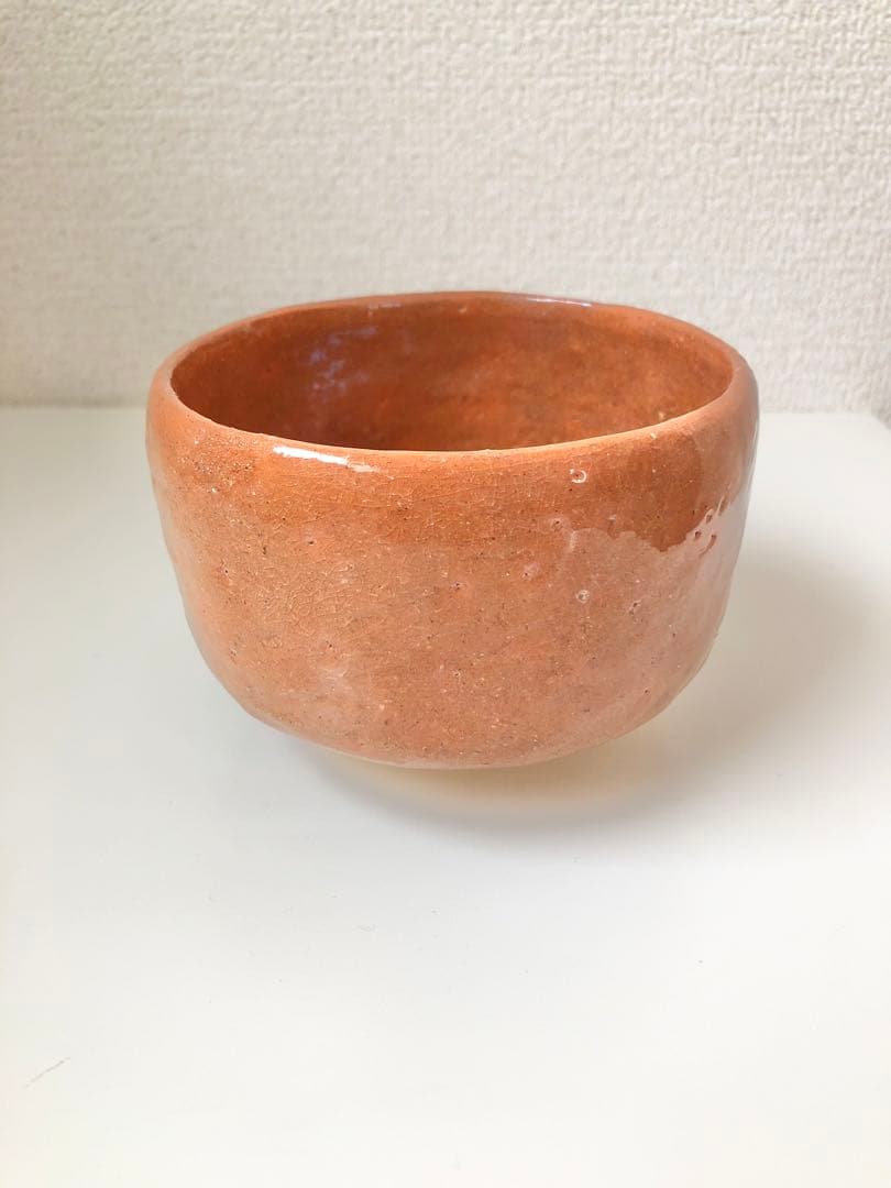 【新品未使用】【八事釜 五代 中村道年】赤茶碗 桐箱入