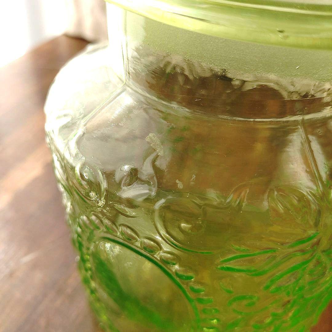 アンティーク 飴屋瓶 あめや瓶 ウランガラス和ガラス 菓子瓶 古道具 レトロ