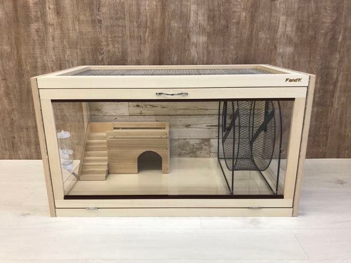 FandK爬虫類木製ケージ ハリネズミ仕様　広葉樹　800×450×450