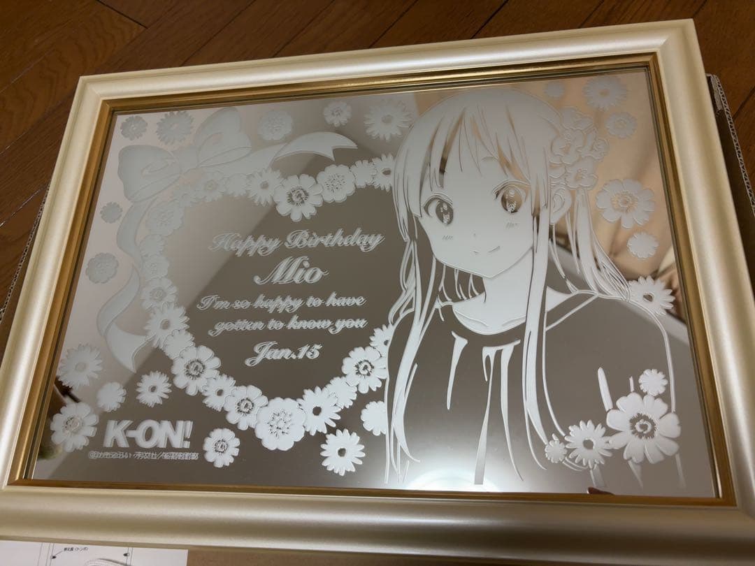 K-ON! Mio 誕生日【彫刻】けいおん！秋山澪　オリジナルミラーボード