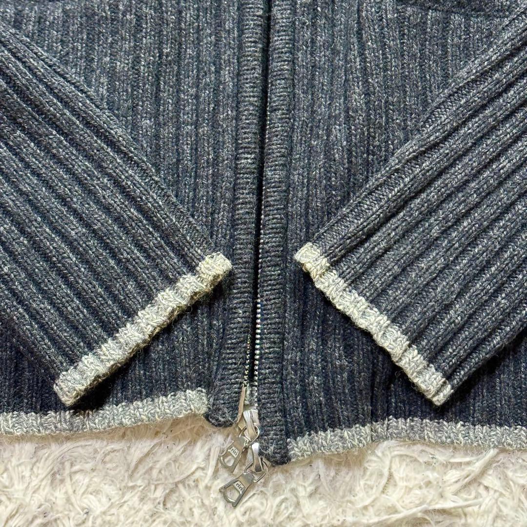 美品　ポールスミス　ドライバーズニット　四者混　ダブルファスナー　カシミヤ　黒