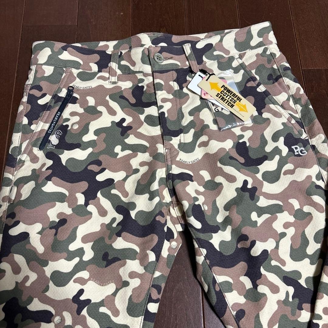 パーリーゲイツコットンストレッチカモフラパンツサイズ5