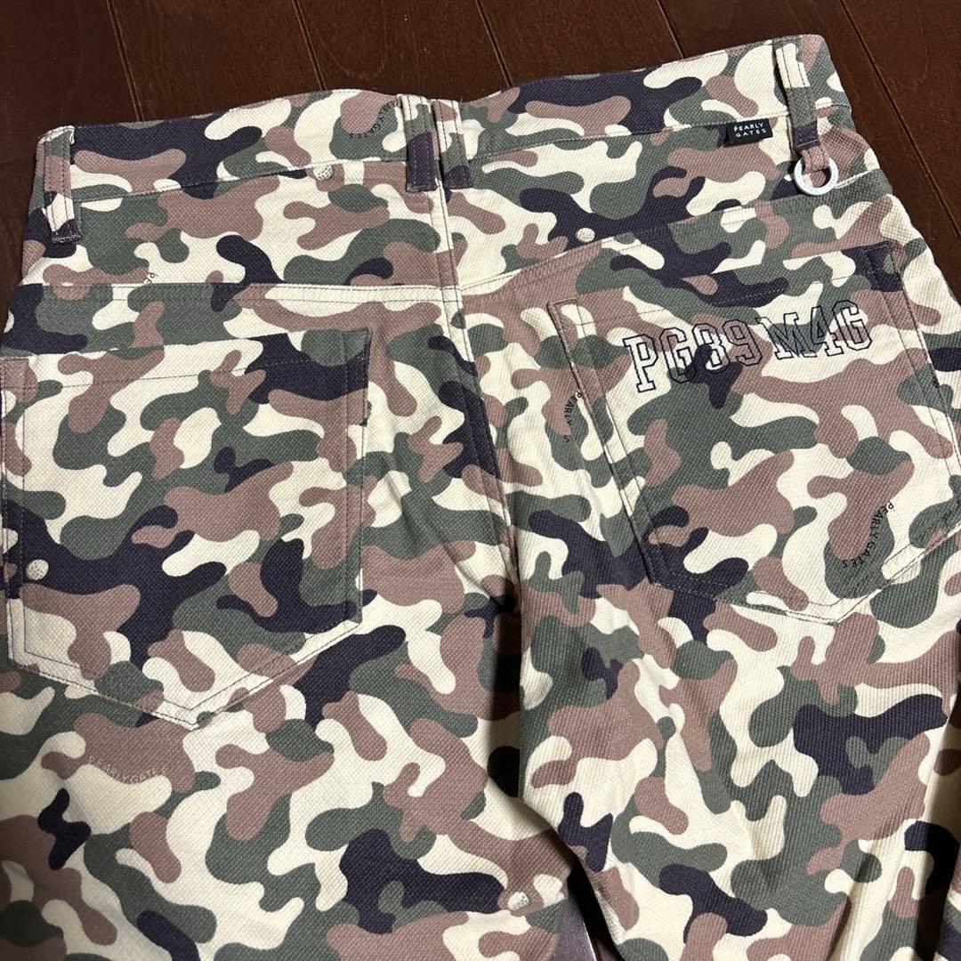 パーリーゲイツコットンストレッチカモフラパンツサイズ5