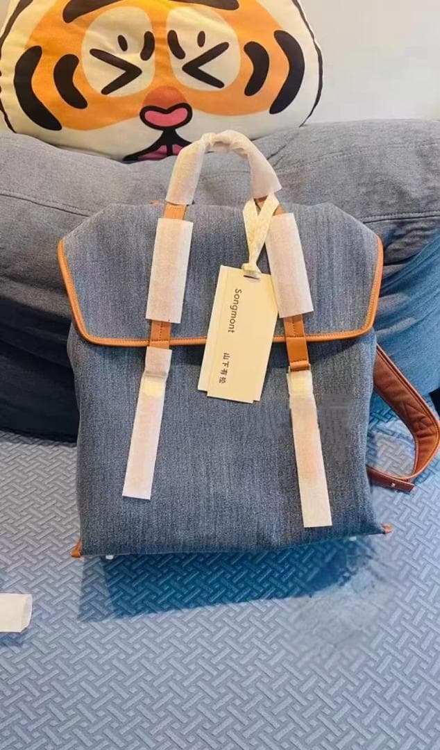 ホワイト デニム バックパック 大容量 リュック