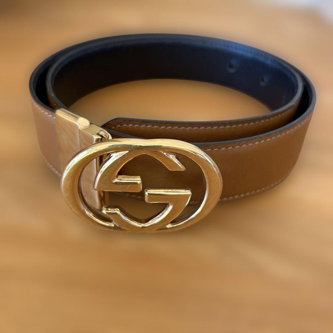 GUCCI グッチレザー ベルト リバーシブル　ブラウン &ブラック