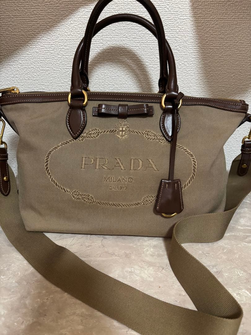 PRADA LOGO JACQUARD ハンドバッグ　ショルダー