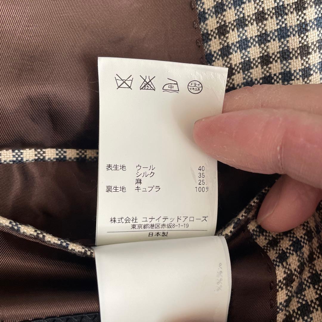 ユナイテッドアローズ　ソブリン　チェックジャケット