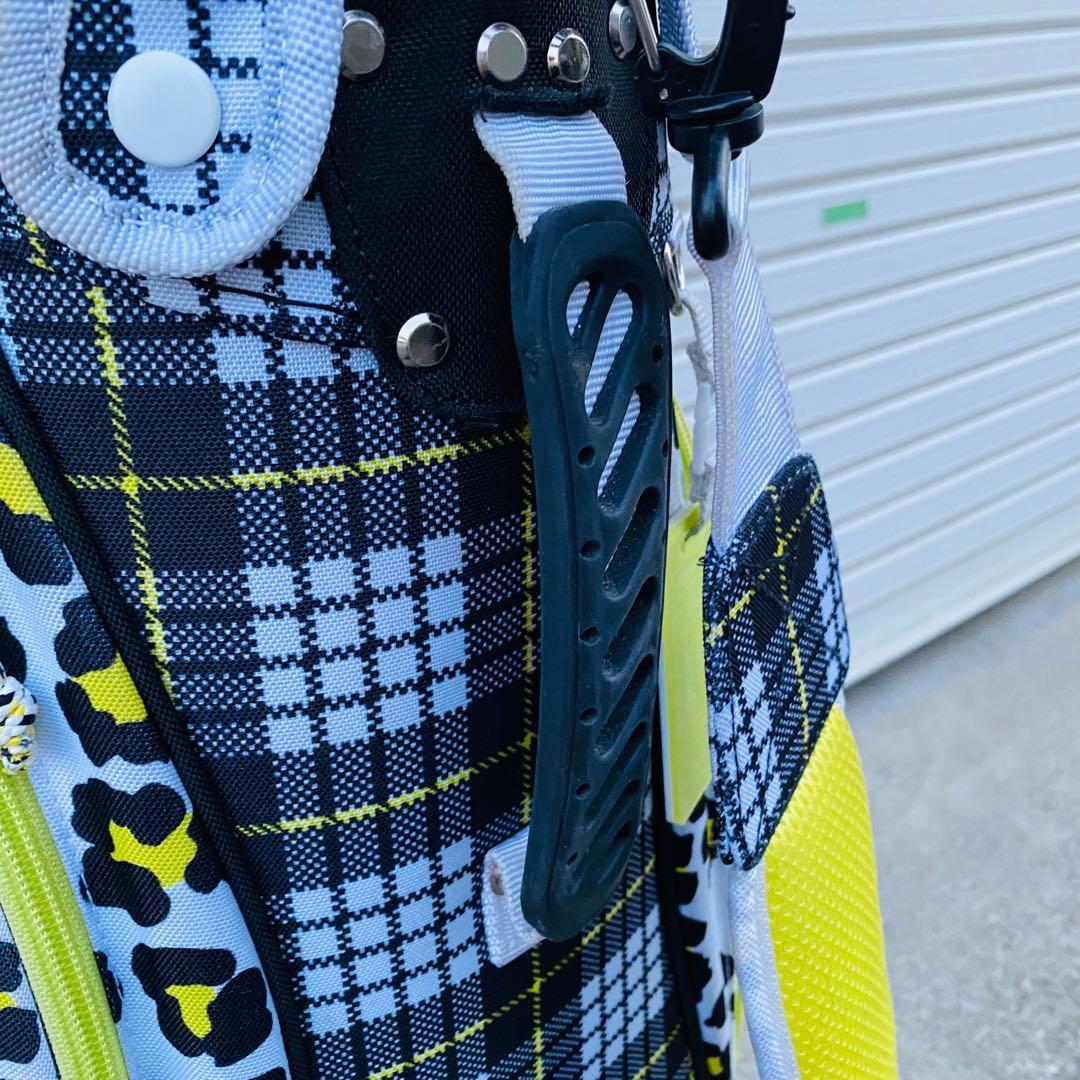 NEW BALANCE チェック柄ヒョウ柄　キャディバッグ　ゴルフ