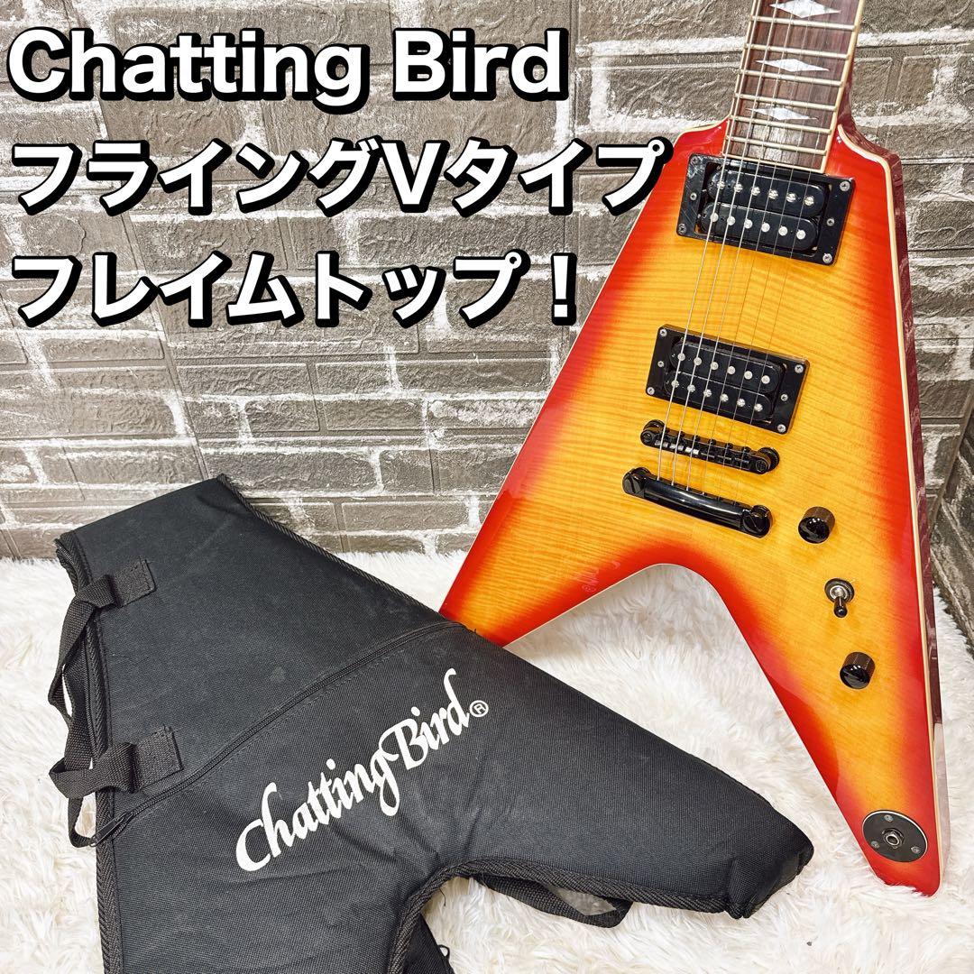 Chatting Bird フライングVタイプ フレイムトップ！セットネック仕様