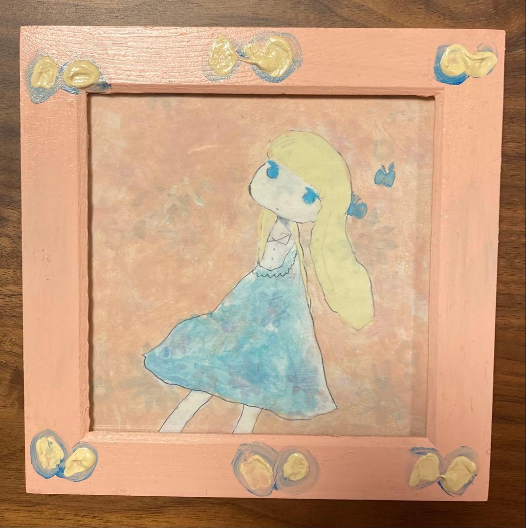 ob 「花柄」 kaikaikiki カイカイキキ ドローイング オリジナル額付