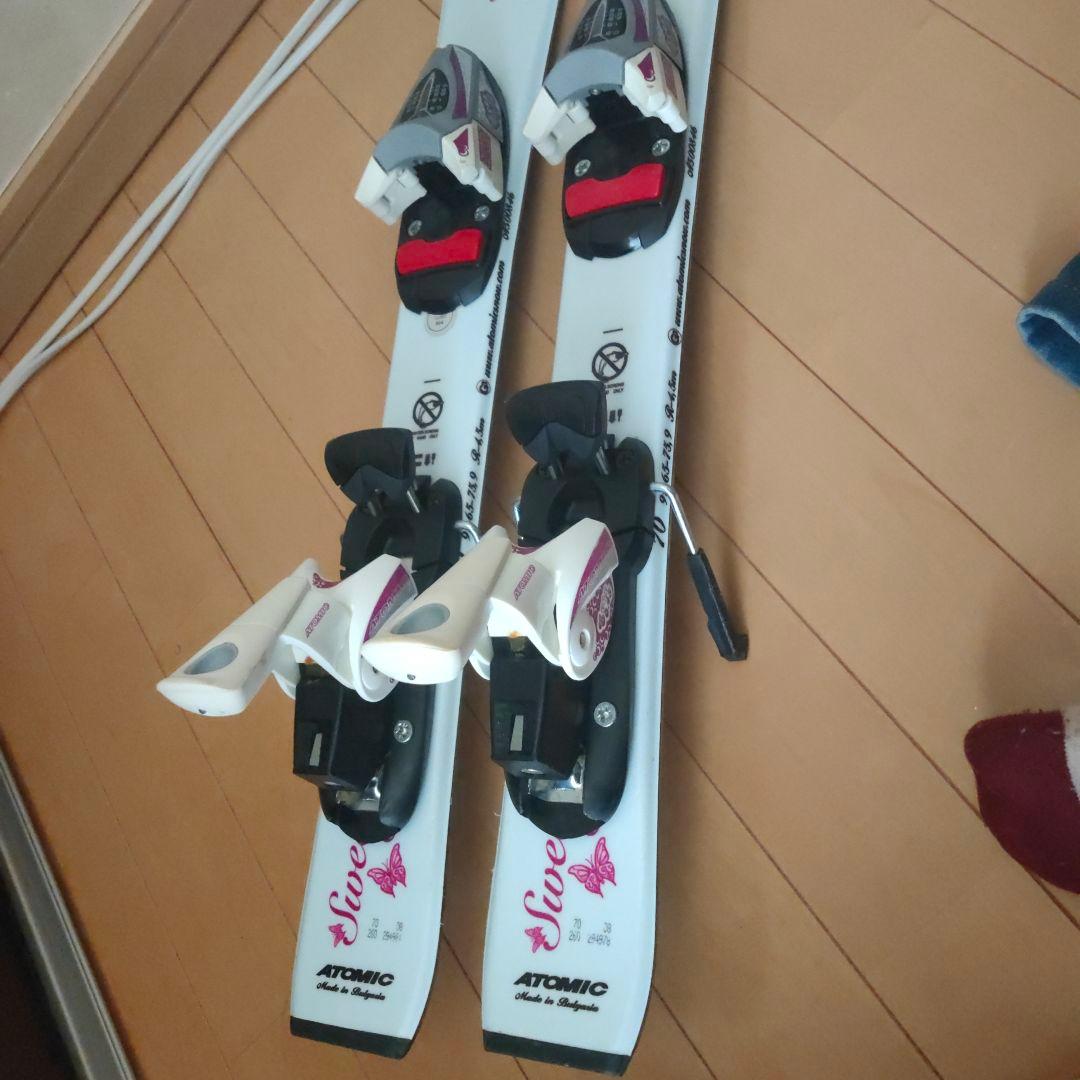 Atomic スキー板70cm とKAZAMA ポール70cm